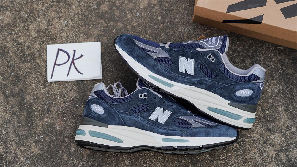 PK GOD New Balance 991v2 Made in UK Dark Navy RETAIL MATERIALS READY TO SHIP